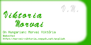 viktoria morvai business card